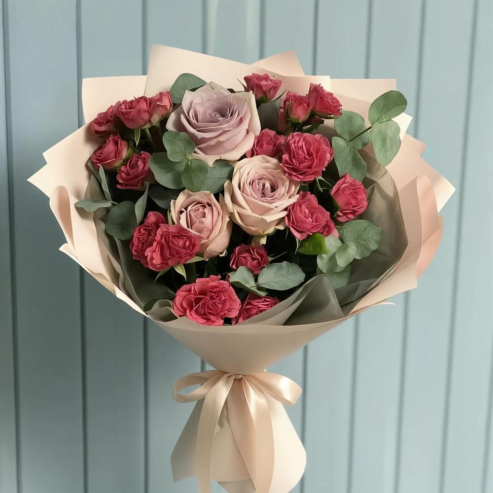Букет цветов из: Гвоздики и Розы в Красноярке