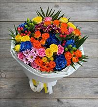 Букет цветов из:  Розы и Хризантемы в Красноярке