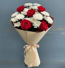 Букет цветов из:  Розы и Хризантемы #REPLACE_PRED# Красноярке