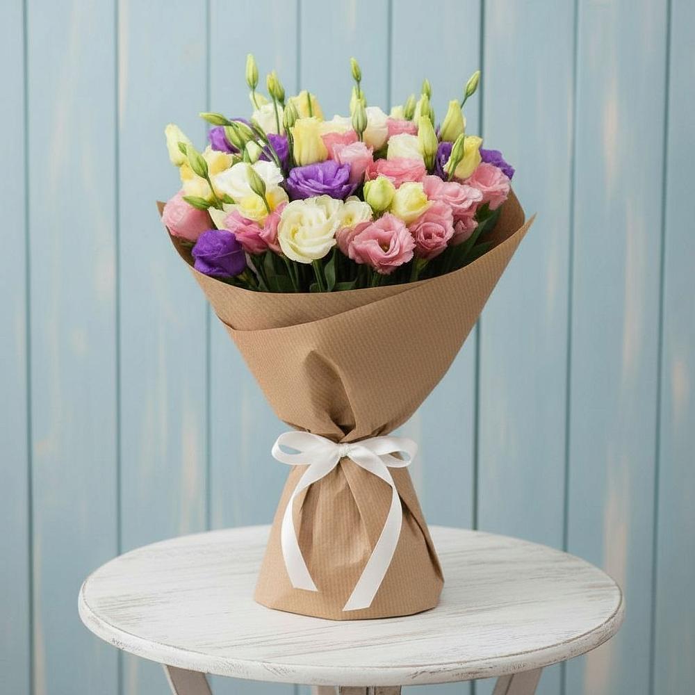 Букет цветов из: Лизиантусы в Красноярке