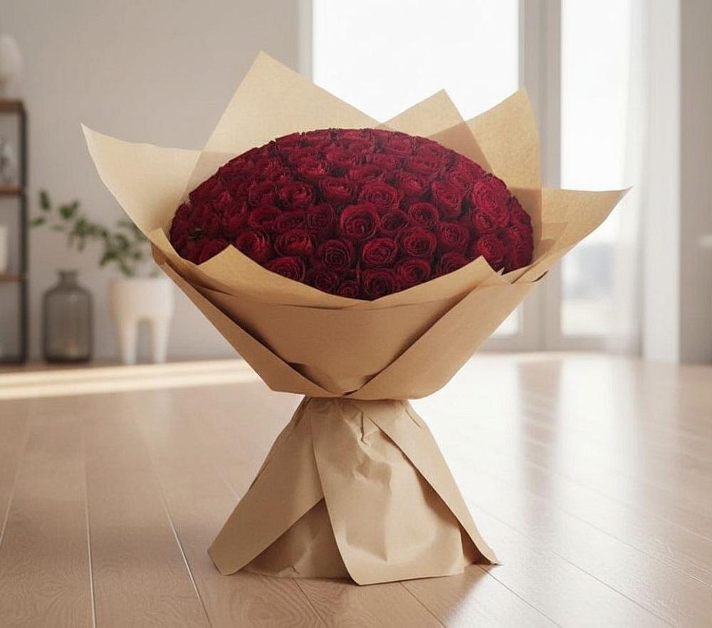 Букет 101 Красная роза в Красноярке
