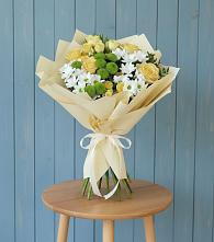 Букет цветов из:  Хризантемы и Розы #REPLACE_PRED# Красноярке