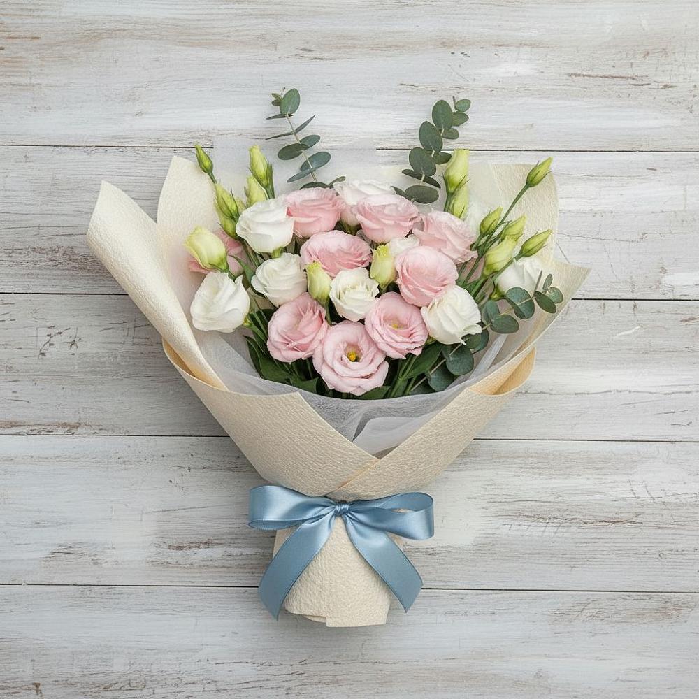 Букет цветов из: Лизиантусы в Красноярке